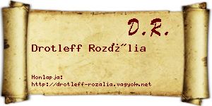 Drotleff Rozália névjegykártya